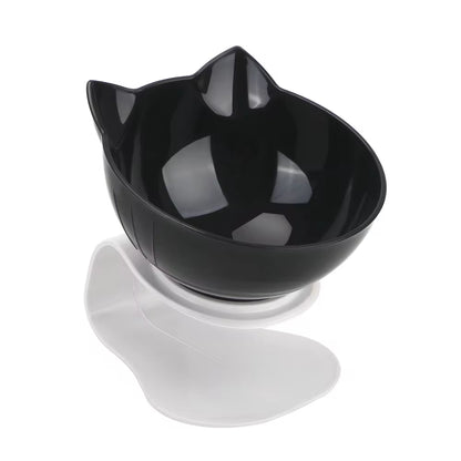 Durable Double Bowls Pet Food Water Feeder with Raised Stand Protection Cervical Non-Slip Cat Bowl Dog Bowl Cat Dogs Feeder