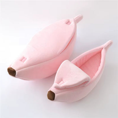 Winter Banana Cat Bed House Funny Cute Cozy Cat Mat Beds Warm Durable Portable Pet Basket Kennel Dog Cushion Cat Supplies Winter