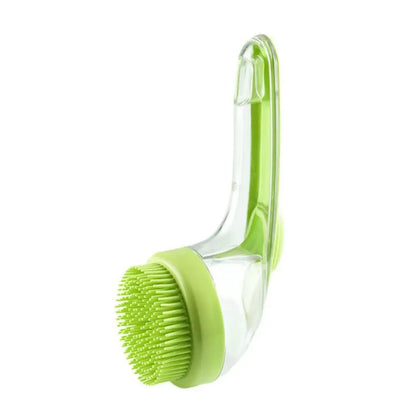  Dual-Function Pet Bathing and Grooming Deshedding Brush with Integrated Soap Dispenser, 8In×3In×4In, Gentle Massage Tool for Dogs and Cats, Enhances Coat Care and Bathing Experience, Promotes Blood Circulation