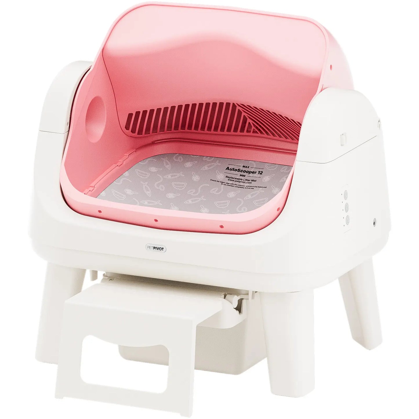 Petpivot Autoscooper 12 Lite Open-Top Automatic Self-Cleaning Cat Litter Box, Easy-Entry Front Step, Triple Safety Protection, No App Required,Back to School