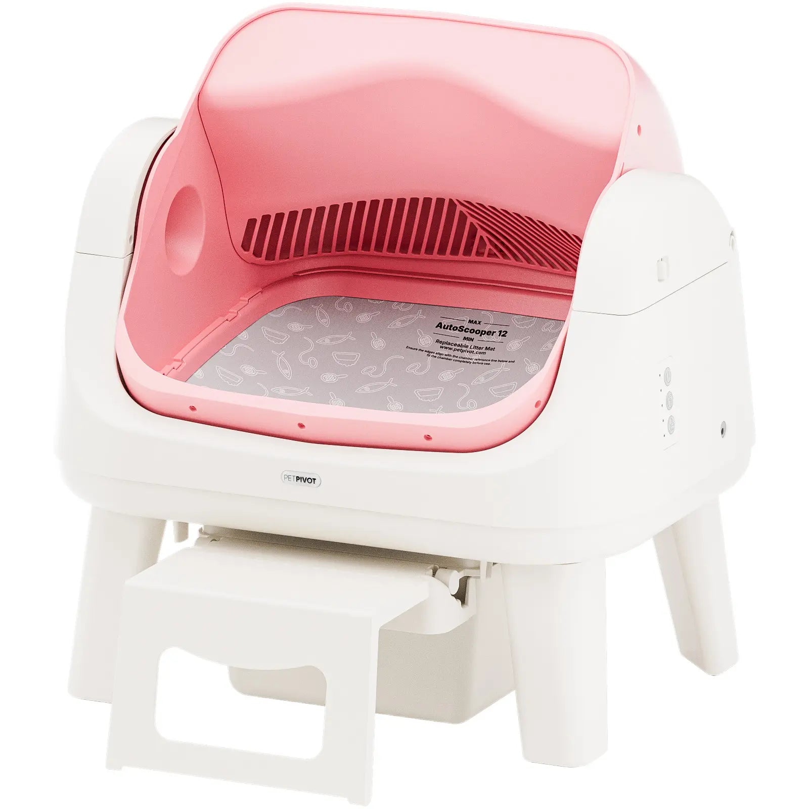 Petpivot Autoscooper 12 Lite Open-Top Automatic Self-Cleaning Cat Litter Box, Easy-Entry Front Step, Triple Safety Protection, No App Required,Back to School