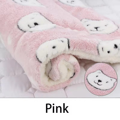 Flannel Pet Sleeping Mat Dog Bed Cat Litter Puppy Bed Dog Sofa Lovely Mattress Cushion for Small Large Dog Blanket for Winter