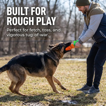 Apasiri Aggressive Chewer Dog Toys, Durable Carrot Leaf Design for Teeth Cleaning & Mental Stimulation