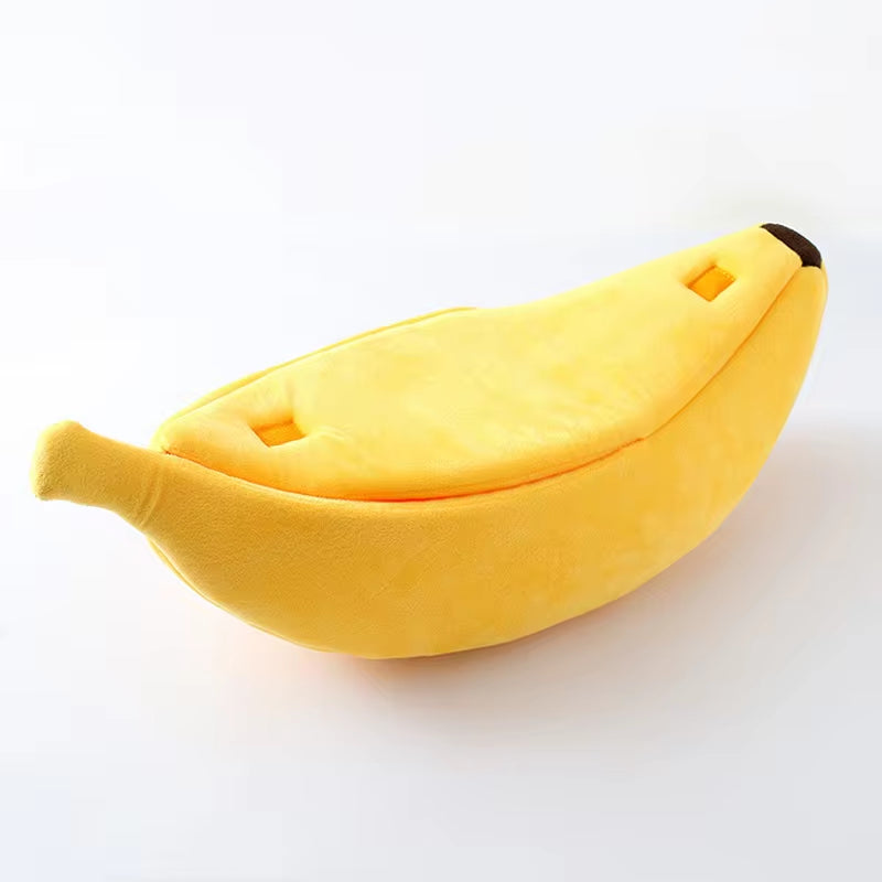 Winter Banana Cat Bed House Funny Cute Cozy Cat Mat Beds Warm Durable Portable Pet Basket Kennel Dog Cushion Cat Supplies Winter