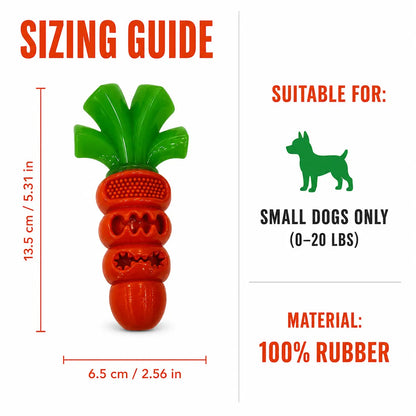 Apasiri Aggressive Chewer Dog Toys, Durable Carrot Leaf Design for Teeth Cleaning & Mental Stimulation